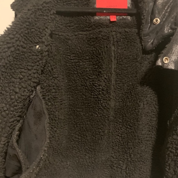 Mango Faux Fur Biker Jacket - Picture 14 of 14
